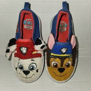 Paw Patrol Toddler Kids Fleece Slip-On Sneakers Size 7 Marshall Chase 3D Ears
